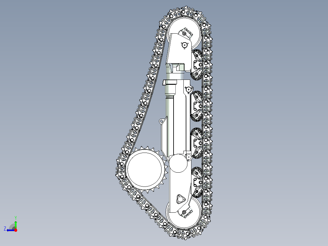 推土机履带轮结构3D图纸 AUTOCAD设计 dwg格式 IGES