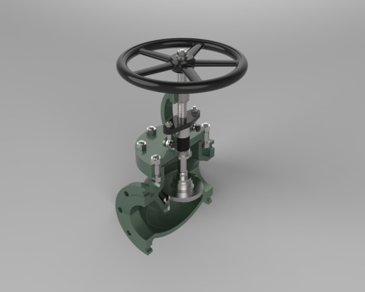 Globe Valve截止阀半剖结构缩略图
