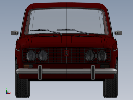 VAZ 2103轿车外形建模3D图纸 solidworks设计 附STEP格式缩略图