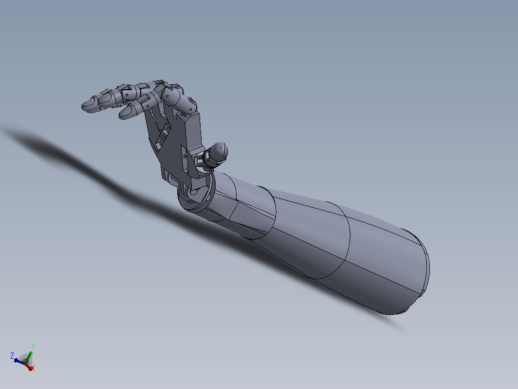 robotic hand (inmoov inspired)机械插入手臂