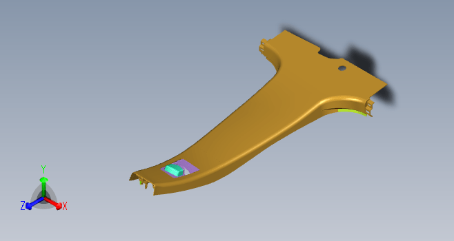 汽车内饰B柱3D模型ProE5.0.zip