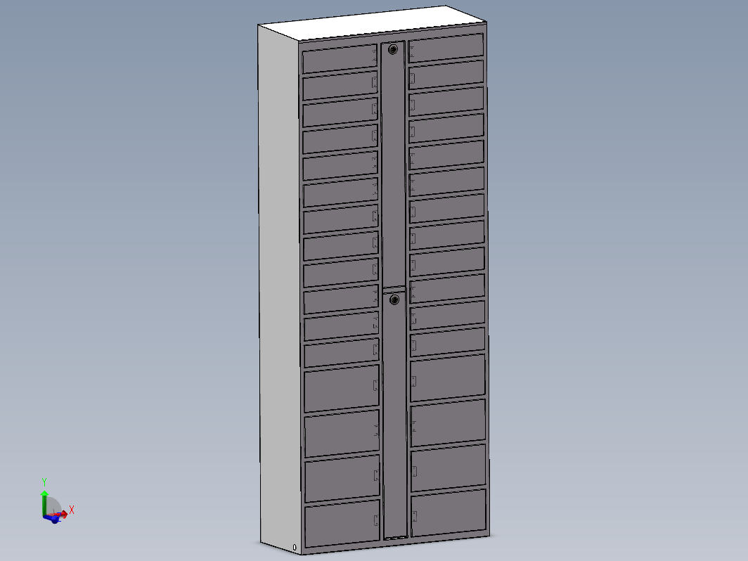 快递储存柜 3D