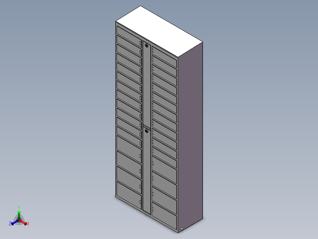 快递储存柜 3D