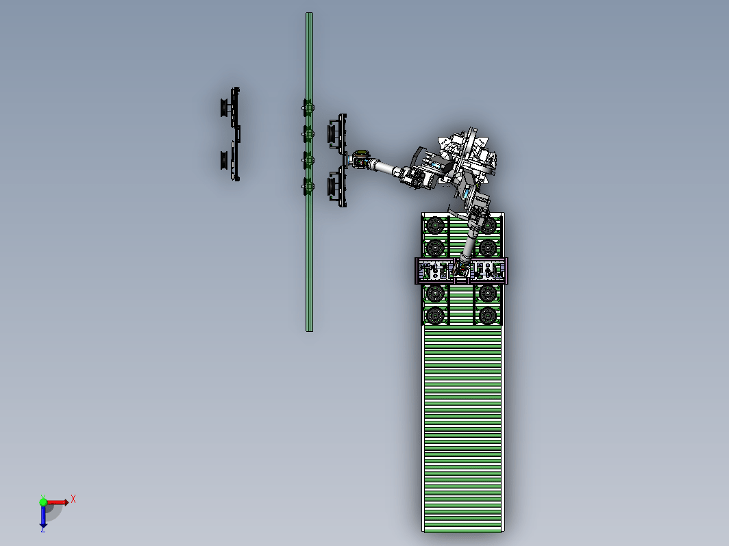 机器人轮毂抓取3D总布局