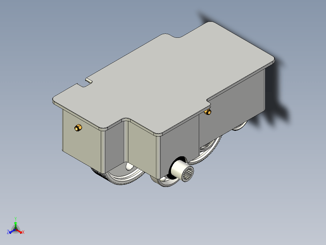 二级斜齿轮箱3D图纸