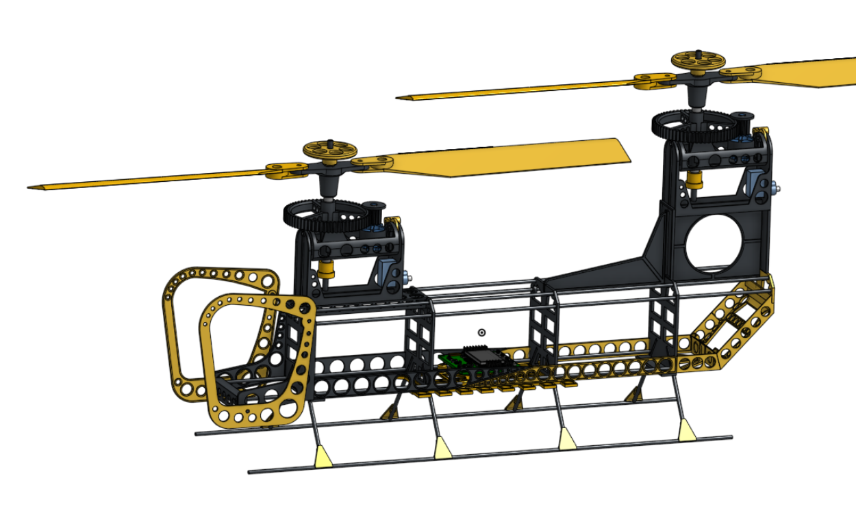 双旋翼旋式直升机玩具结构 Banana Tandem Heli