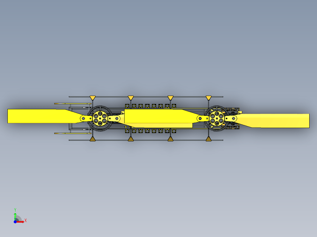 双旋翼旋式直升机玩具结构 Banana Tandem Heli