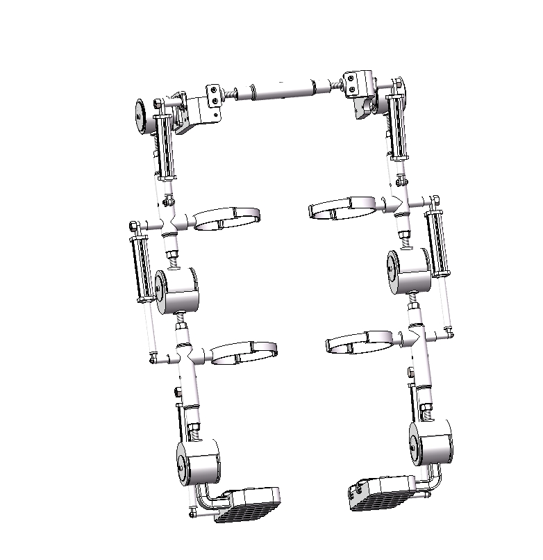 下肢外骨骼机器人模型设计三维SW2016带参