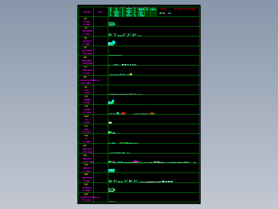 大型汽车产品一出二钢板模3D+2D图档