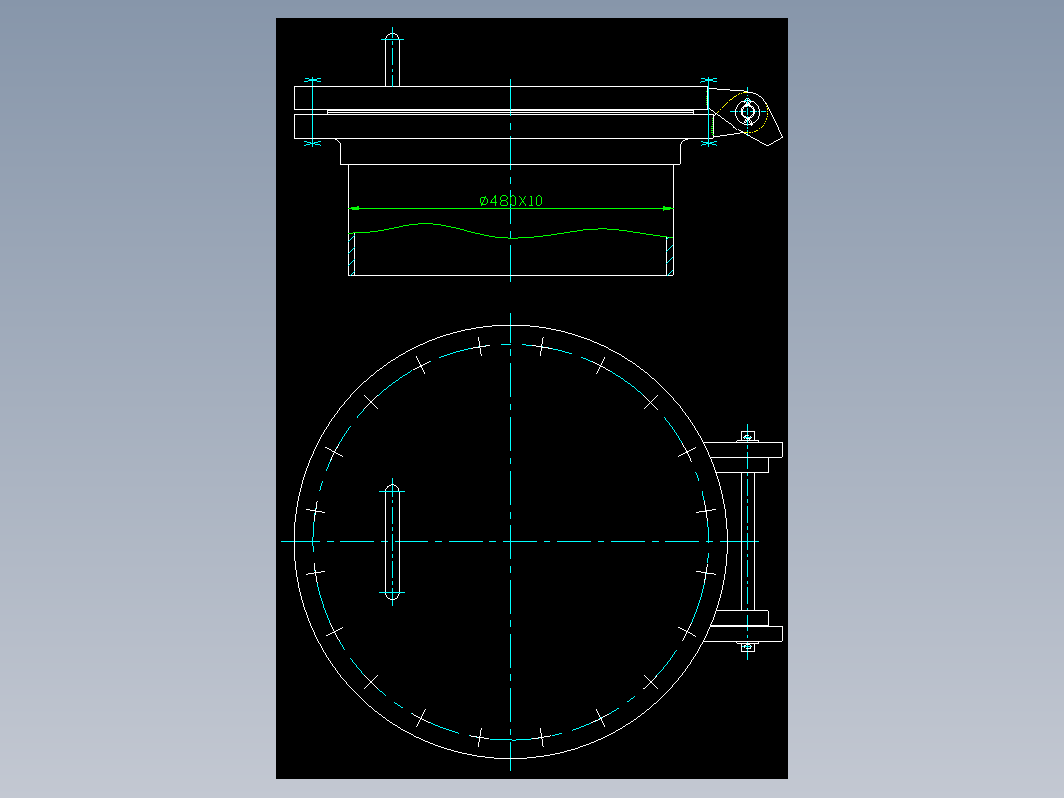 HG21517-95回转盖带颈平焊法兰人孔 B-RF-450-1.6