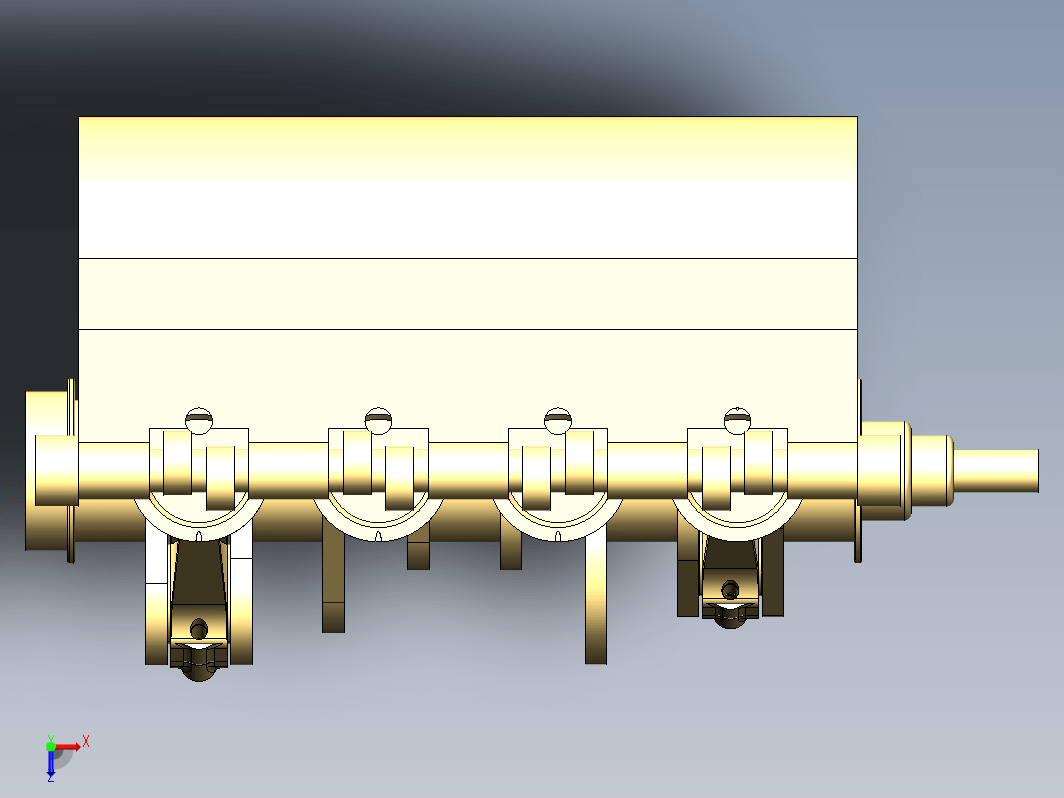 4缸内燃机内部结构展示模型