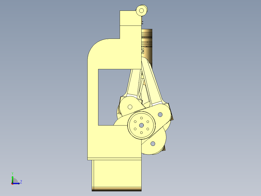 4缸内燃机内部结构展示模型