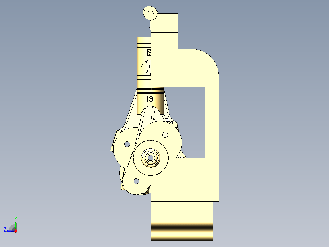 4缸内燃机内部结构展示模型