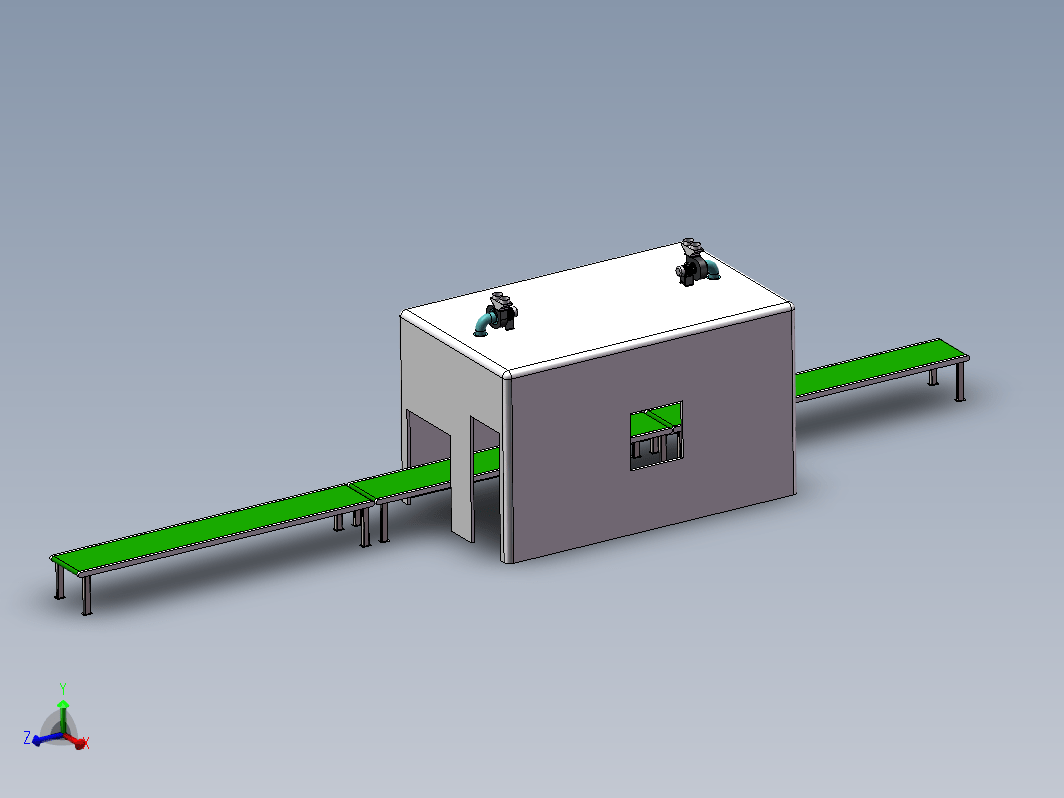  工厂产线作业房布局模型