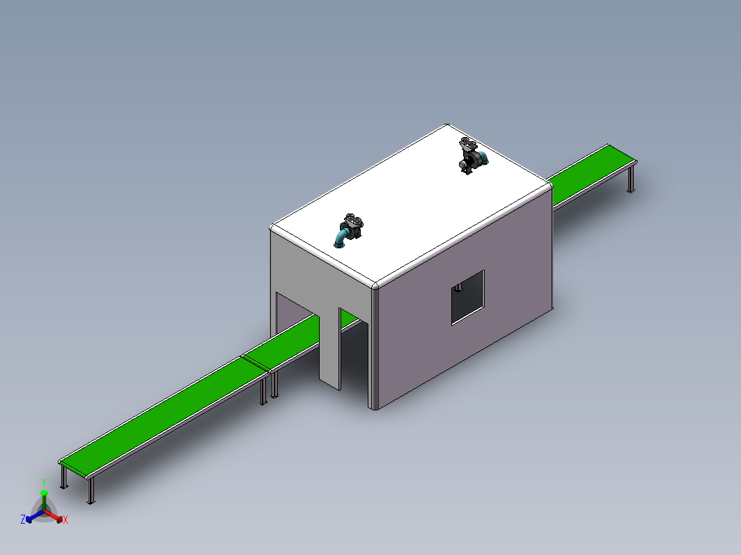  工厂产线作业房布局模型