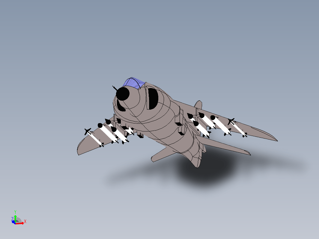 简易AV-8B Harrier战斗机外观玩具