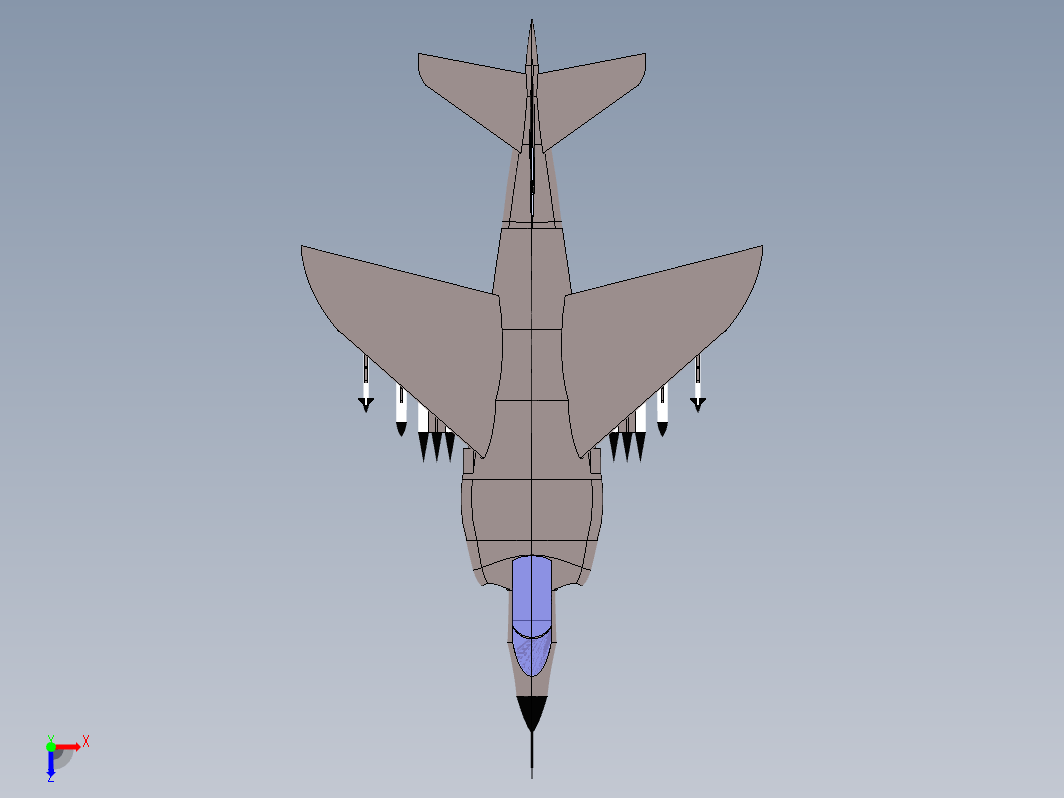 简易AV-8B Harrier战斗机外观玩具