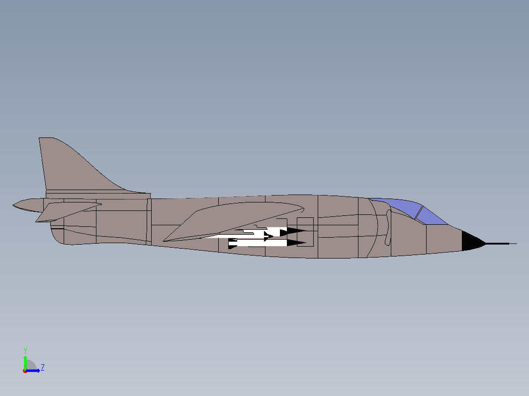 简易AV-8B Harrier战斗机外观玩具