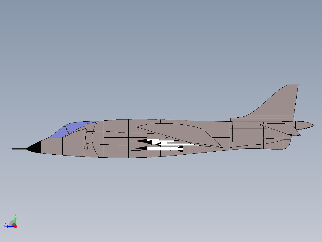 简易AV-8B Harrier战斗机外观玩具