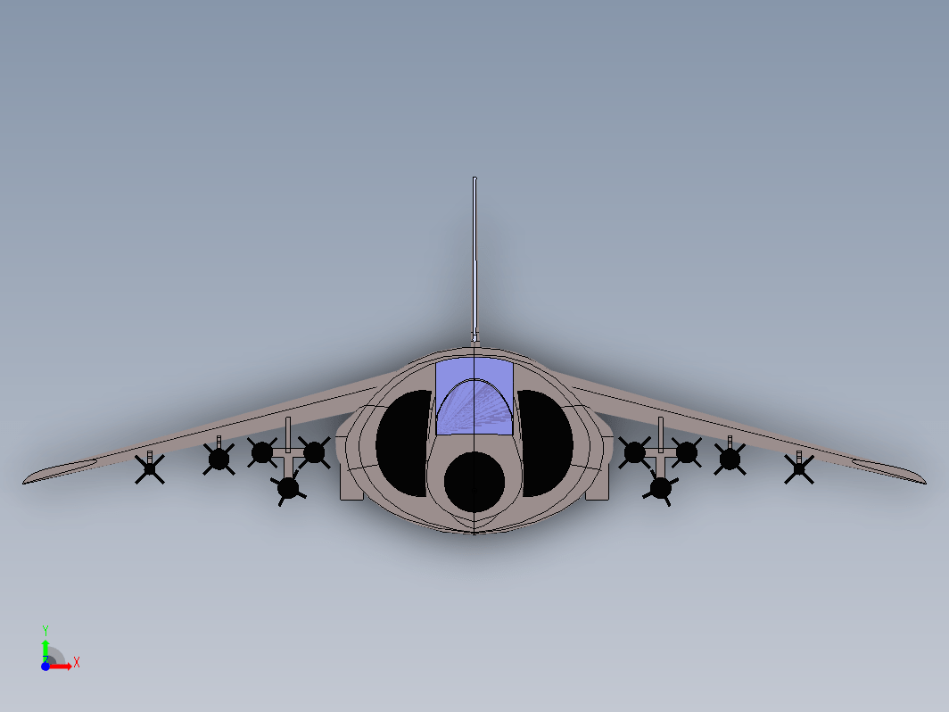 简易AV-8B Harrier战斗机外观玩具