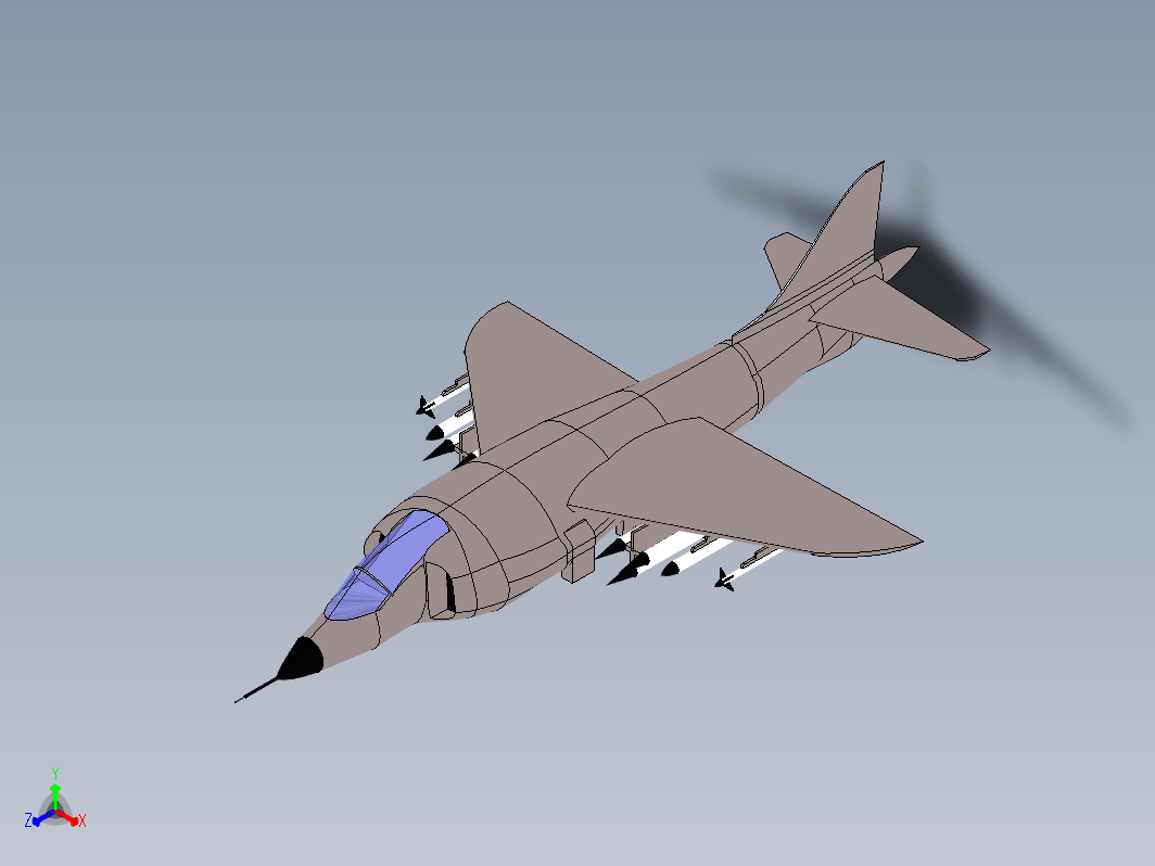 简易AV-8B Harrier战斗机外观玩具