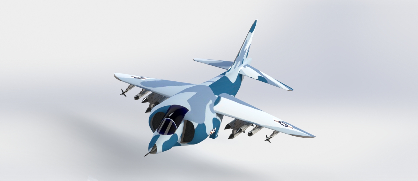 简易AV-8B Harrier战斗机外观玩具