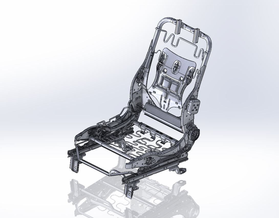 汽车座椅框架详细3D图纸