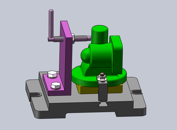 快速阀阀盖加工工艺及其专用夹具设计三维SW2018带参+CAD+说明书