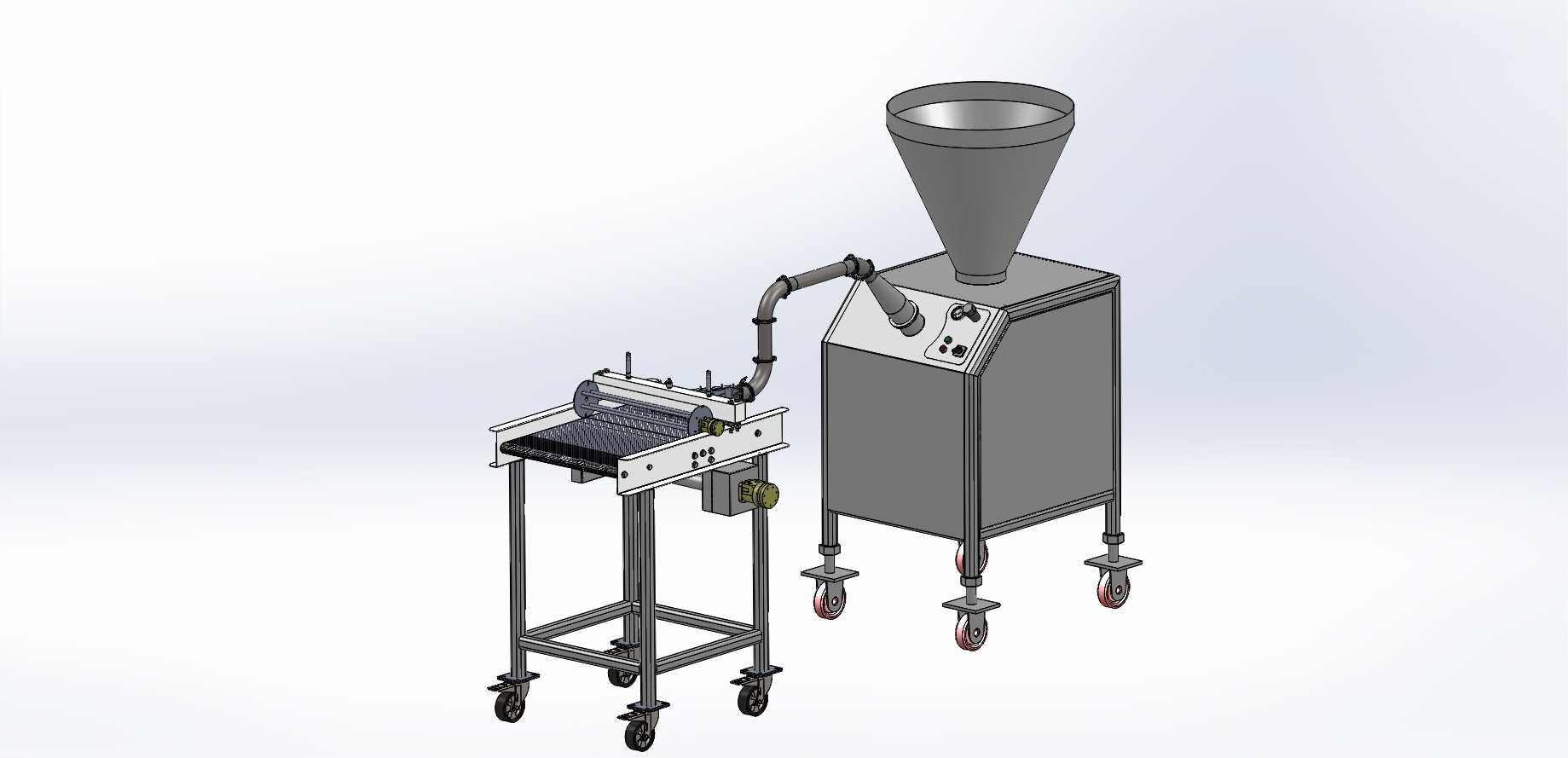 工业食品加工设备挤压机3D图纸 Solidworks设计 附STEP IGS