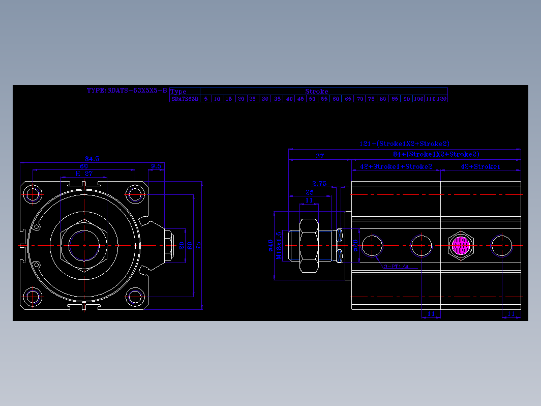 SDA气缸 83-SDAT-63-SW