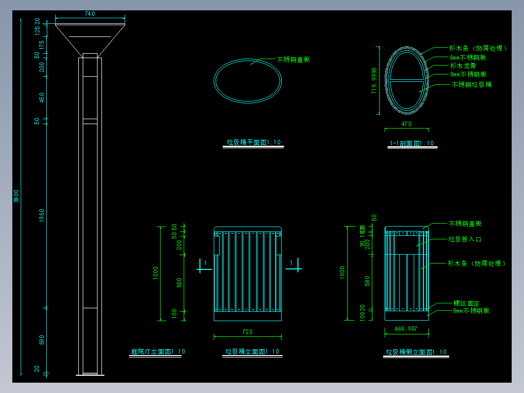 CAD施工图图集-26-景观灯柱