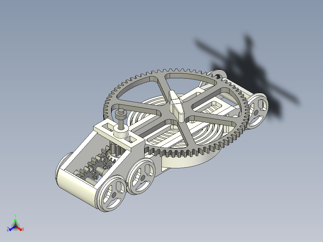3D 打印发条 O 比例火车模型