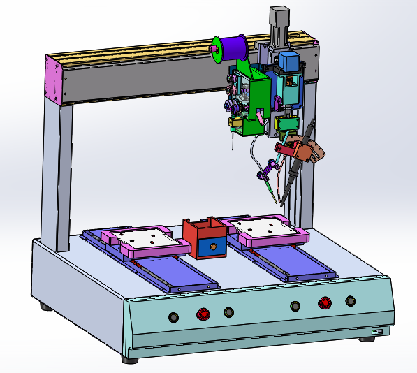 双工位自动焊锡机(量产图档，3D细节非常详实)