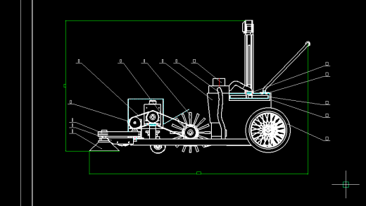 推动式路面垃圾清扫小车 CAD缩略图