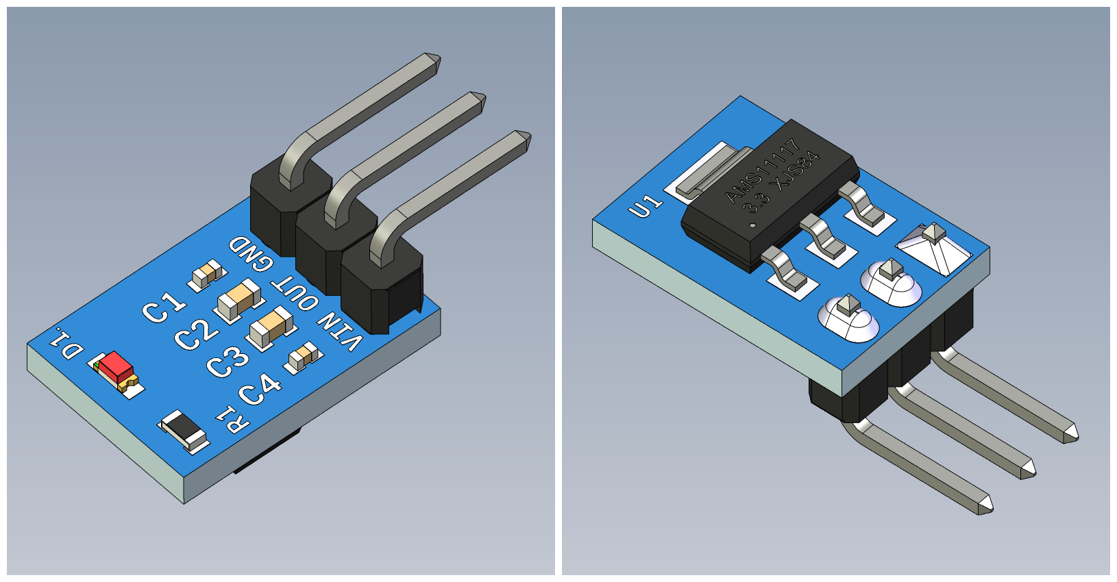 LDO模块AMS1117 3.3V 800mA 3pin