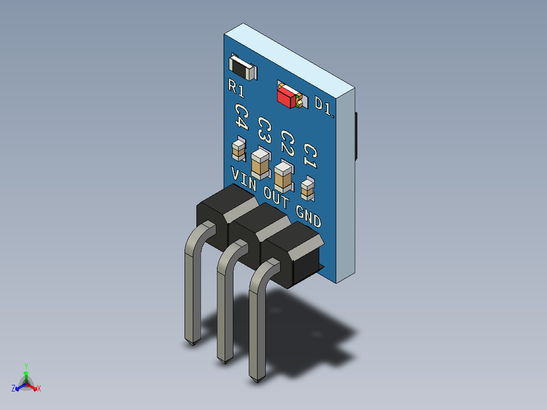 LDO模块AMS1117 3.3V 800mA 3pin