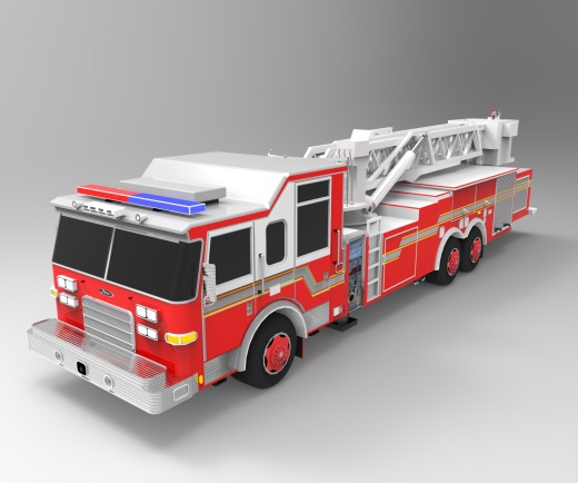 美国皮尔斯消防车 L11三维建模图纸 solidworks2012设计