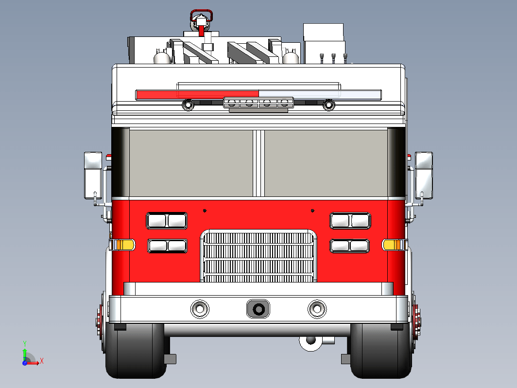 美国皮尔斯消防车 L11三维建模图纸 solidworks2012设计