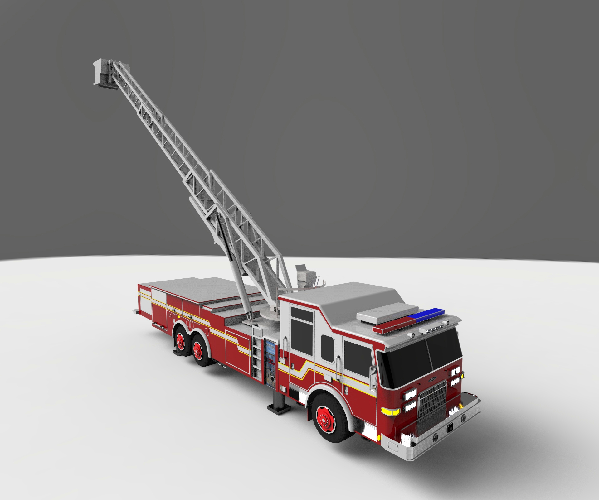 美国皮尔斯消防车 L11三维建模图纸 solidworks2012设计