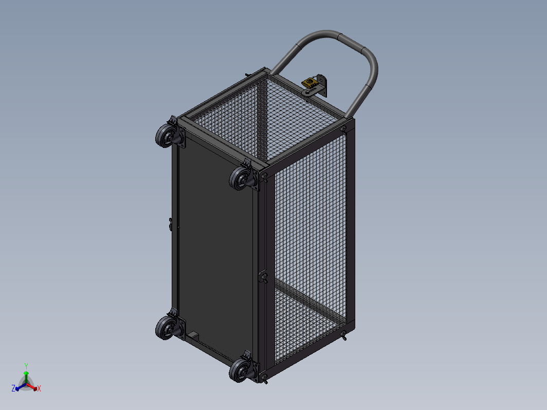 移动物料框3D数模图纸 Solidworks设计 附STEP