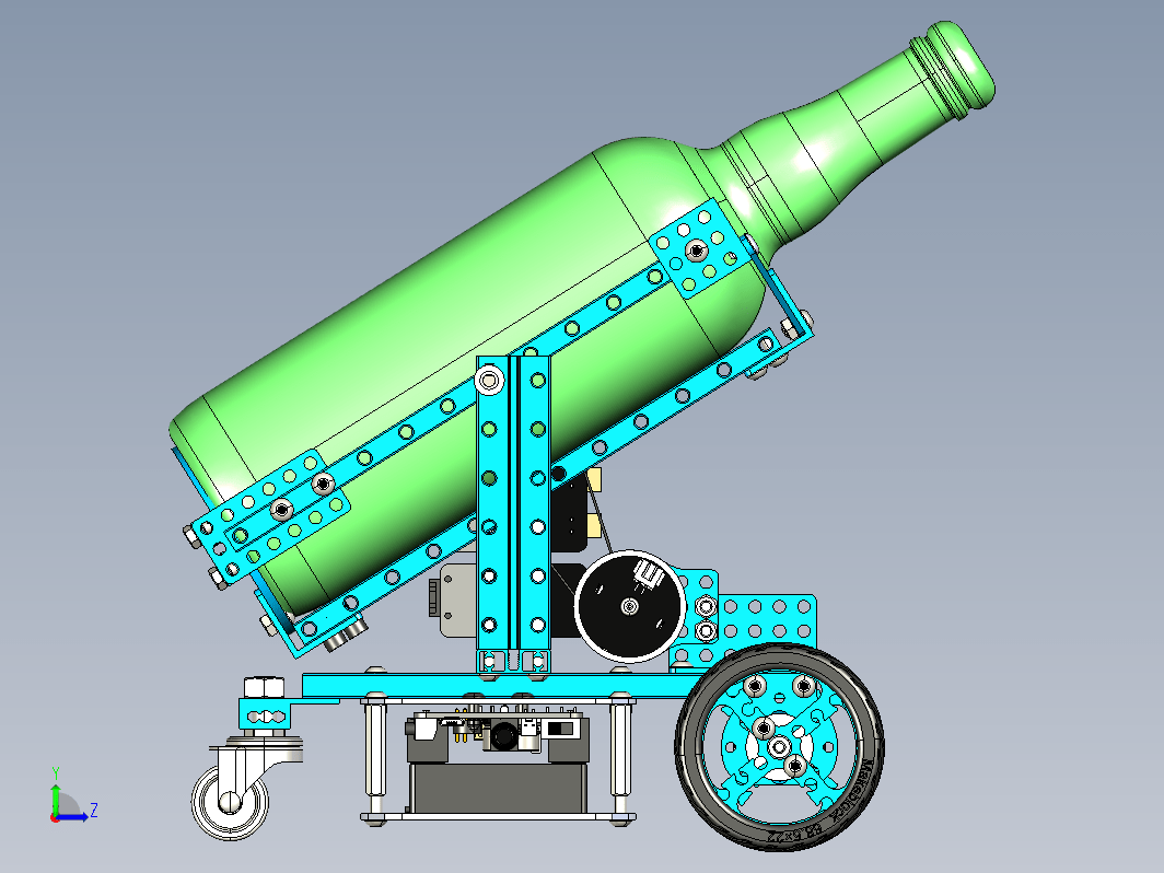 倒酒机器人玩具小车模型