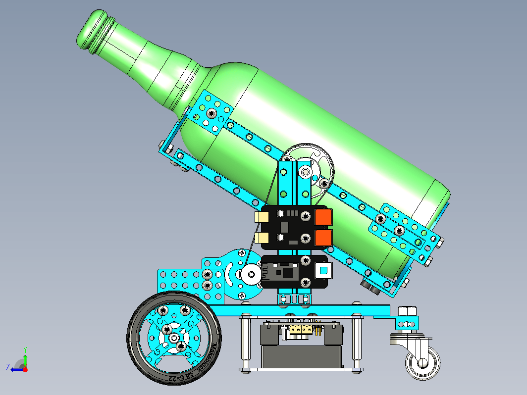 倒酒机器人玩具小车模型