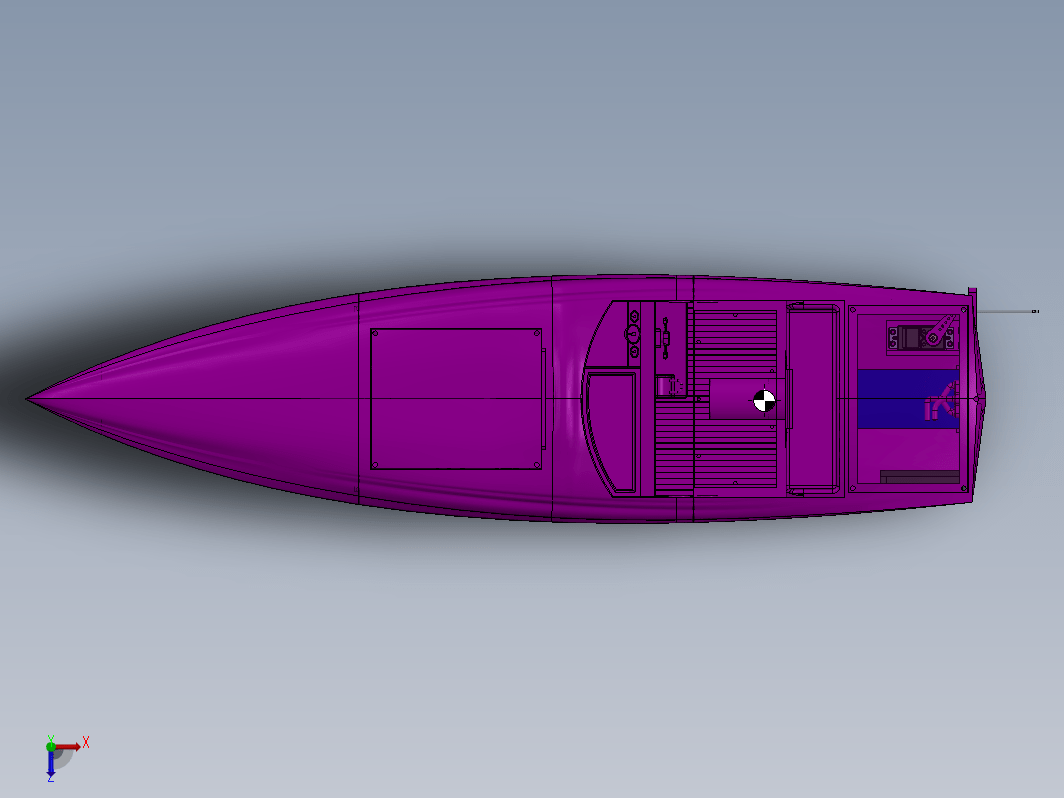 RC遥控速度快艇820mm