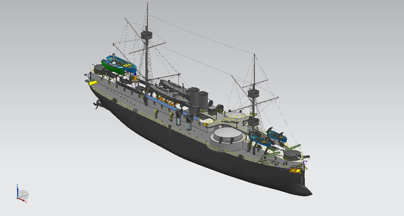定远舰模型3D图纸