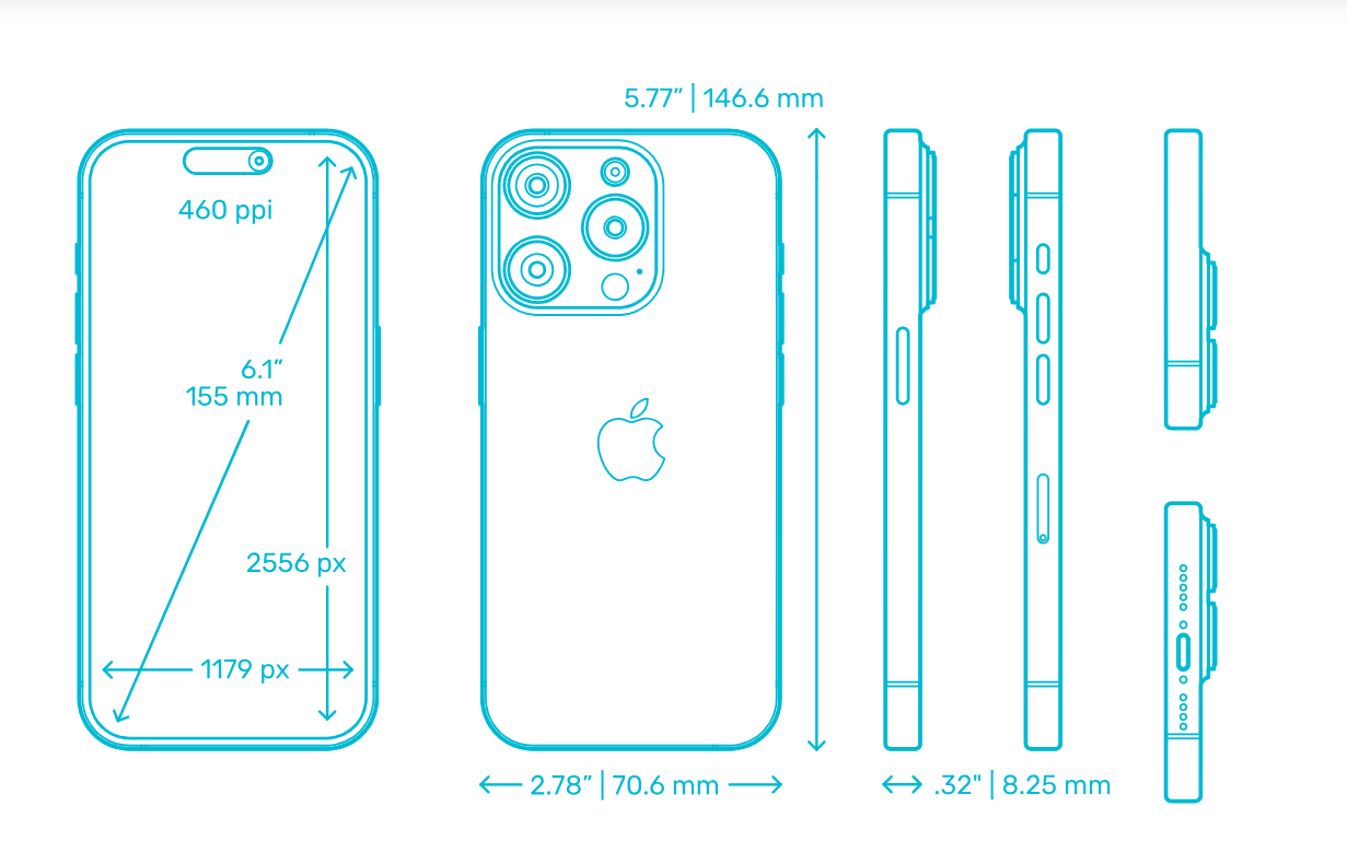 苹果 iphone 15 pro 的结构设计（网上蓝图）