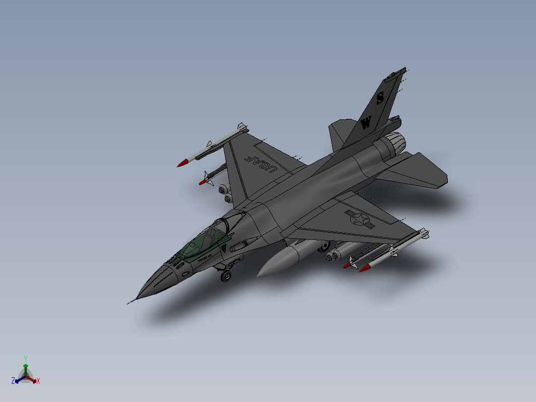 完整的F-16战斗机图纸