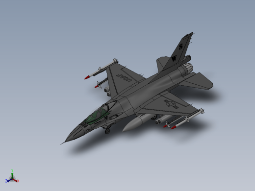 完整的F-16战斗机图纸缩略图
