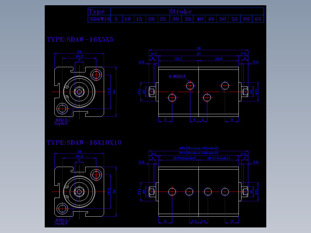 SDA气缸 83-SDAW-16-BZN