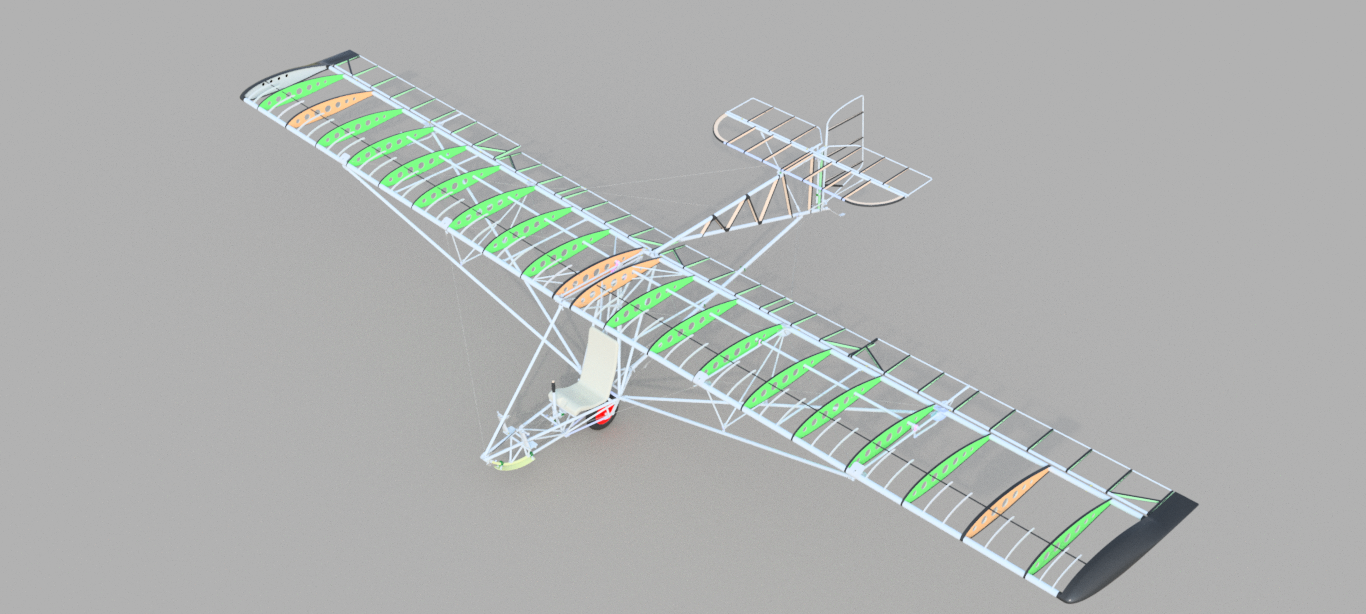 滑翔机单人飞行器结构