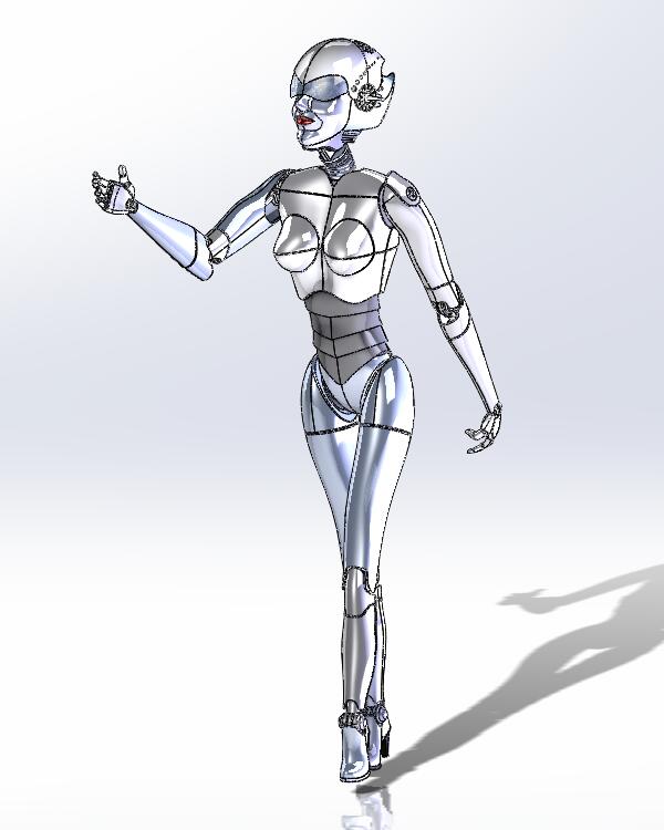 女性机器人模型